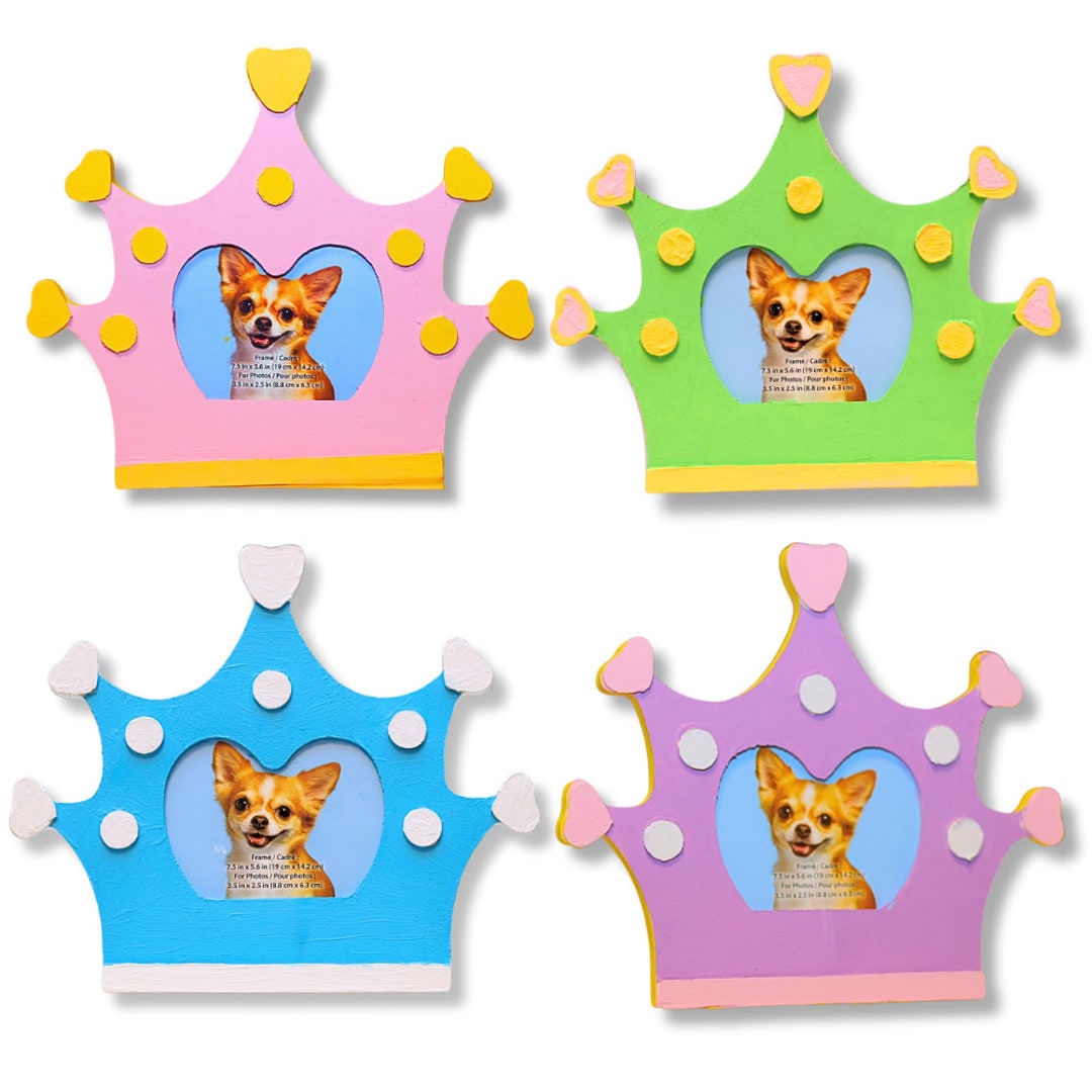 4 DIY Princess Crown Wooden Picture Frames for Arts and Crafts - Etsy