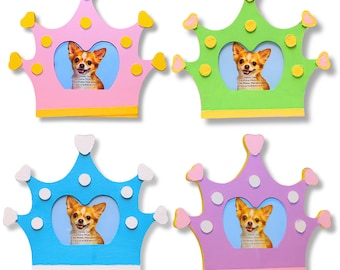 4 DIY Princess Crown Wooden Picture Frames for Arts and Crafts