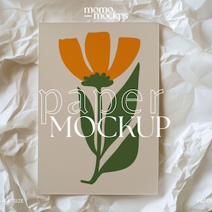 Modèle de maquette en papier | Poster, carte, menu, invitation | Format plat minimaliste A4 PSD | Maquette Photoshop moderne au format A4