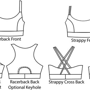 Power Sports Bra PDF Sewing Pattern in Cup Size A H and Bands 28 46 - Etsy