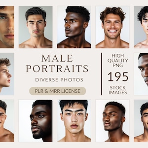 Manliga porträtt Stockfoto Män Hudvård Fotografi Skönhet Manlig modellering Diverse män Estetiska bilder Livsstil Marknadsföring i sociala medier