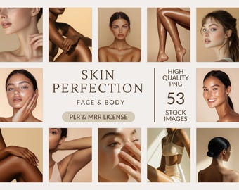 Skin Perfection Stock Photos Skin-beauty Diverse Female Model Picture Smooth Skin Bodycare Beauty Business Skincare Faceless Digital Bundle