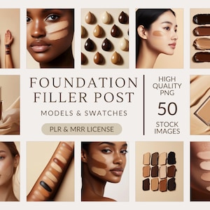 Cosmetic Filler Stock Photos Makeup Beauty Stock Images Foundation Swatch Models Neutral Filler Post Instagram Reel Cover Digital Marketing