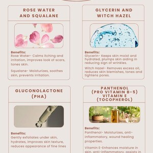Puede incluir: Un tarro blanco y dorado de crema hidratante Unwritten Soothe and Glow con una etiqueta de 100% natural. El producto contiene agua de rosas, escualano, glicerina, hamamelis, gluconolactona, pantenol, vitamina B-5, vitamina E, extracto de corteza de sauce, extracto de ra&iacute;z de regaliz e hialuronato de sodio. Los beneficios de cada ingrediente se enumeran debajo de la imagen.