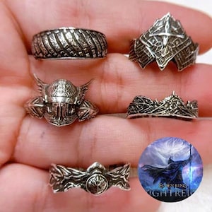 EXCLUSIVE Elden Ring Nightreign Silver Ring, Elden Ring Inspired Handmade Jewelry, Custom 950 Silver Ring for Fans of Elden Ring
