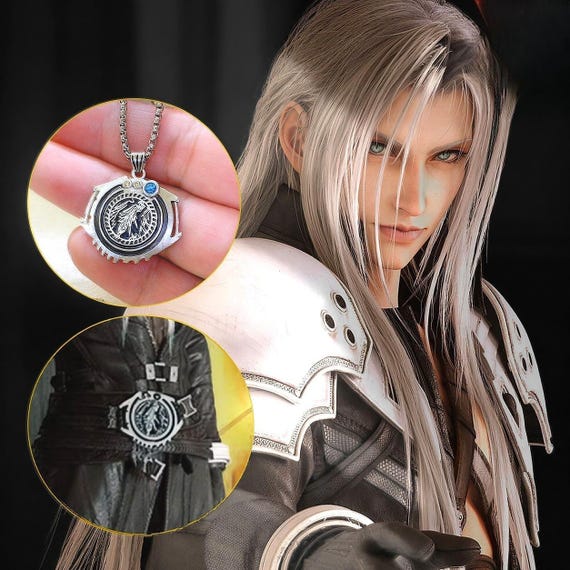 PREMIUM Fanmade Final Fantasy VII Rebirth Sephiroth Necklace
