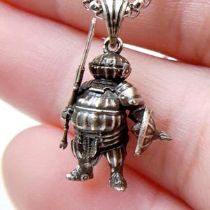 LIMITED  Dark Souls Onion Knight - Siegmeyer of Catarina Necklace, Dark Souls Jewelry,  Silver 950 Dark Souls Jewelry, Onion Knight Necklace