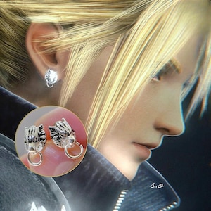 FINAL FANTASY VII CLOUDY WOLF シルバーイヤリング Amazon.co.jp