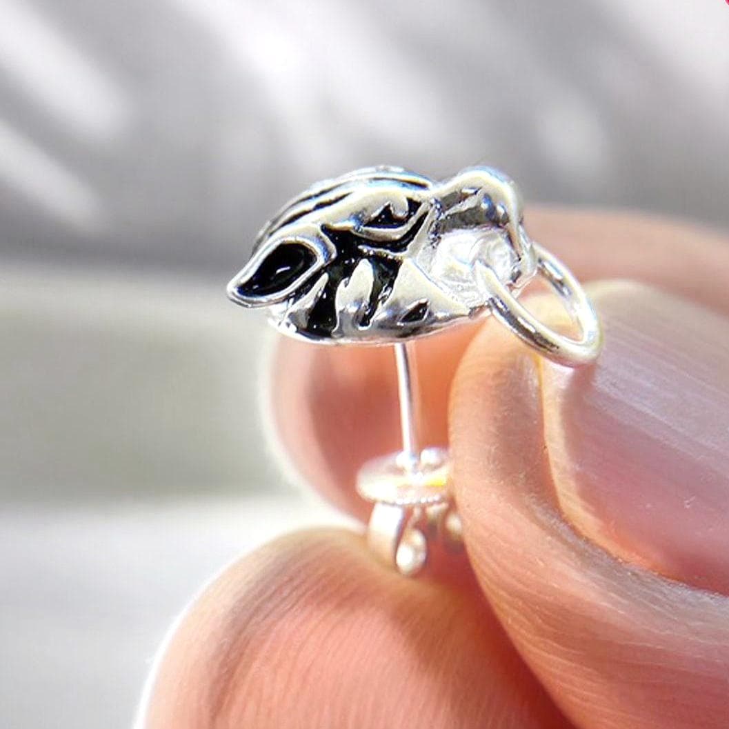 Orecchini A Bottone In Argento Sterling 925 Con Motivo Final Fantasy VII FF7 Cloud Strife Wolf Fenrir - Italia - Foto 4