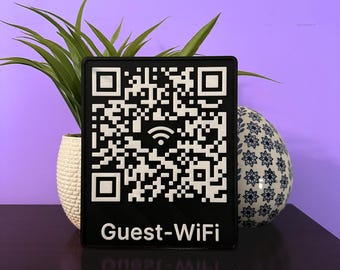 WiFi QR Code 3D Printed
