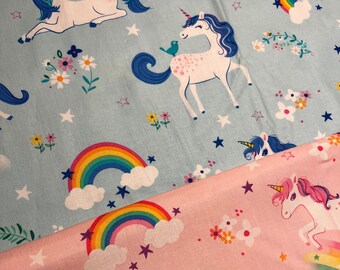 Happy Little Unicorns- Robert Kaufman fabric - sold by the half yard