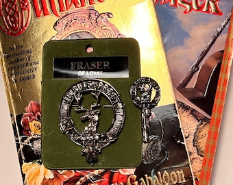 Juego de broches de peltre de Fraser of Lovat - Broches de ciervo del clan escocés