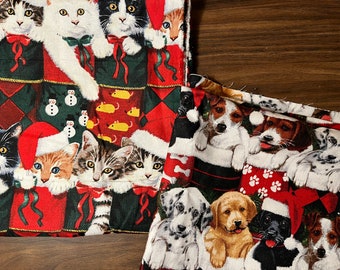 Cachorros o gatitos navideños - MEDIAS - vendidos por medio patio