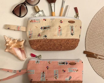Bolso de mano Beach Beauties para guardar aceites esenciales y maquillaje.