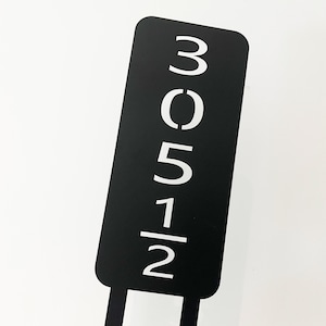 Einweihungsparty Geschenk, Modernes Vertikales Hausnummer Schild, Adressschild im Retro-Stil aus Metall, Geschenk für neues Zuhause Hausnummern, Vertikale Adressnummer