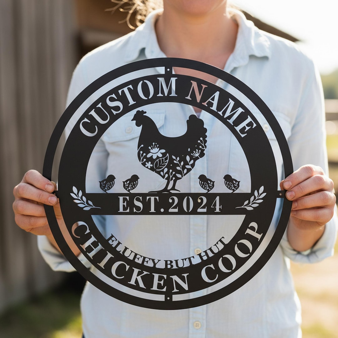 Hen Sign Hen House Decor, Hen House Metal Sign, Cutsom Metal Chicken Coop Sign ...
