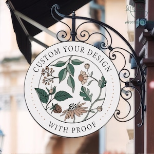 Custom Metal Logo Sign with Any Shape,Personalized Business Sign,Office Decor,Shop Sign,Outdoor Durable Sign,Unique Logo Design,Print Design