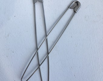 Metal Stitch Holders - Metal Kilt Pin - Giant Safety Pin - Sustainable - Knit - Crochet