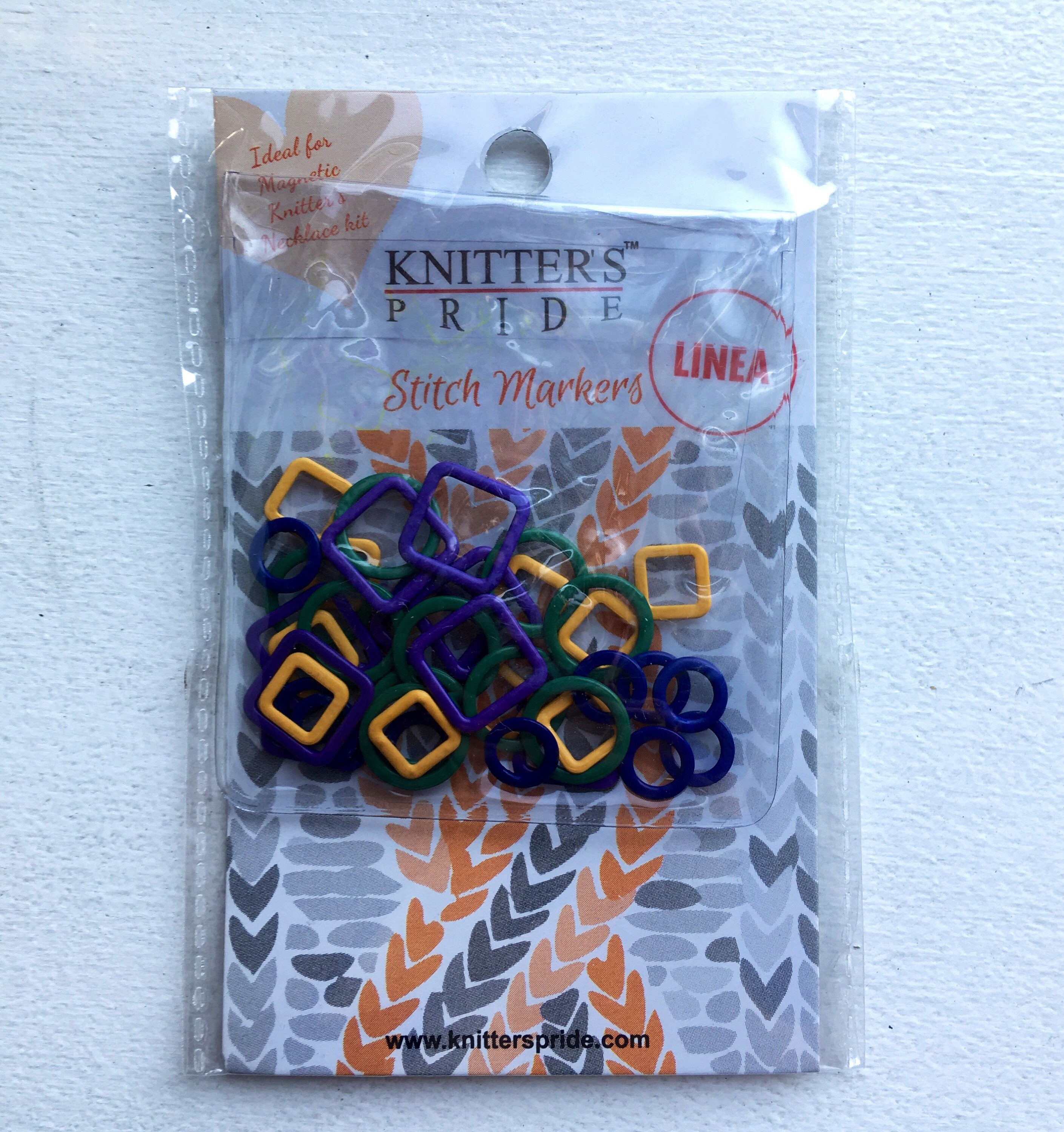 Metal Hexagon Stitch Markers Set of 60 in Storage Tin Quality
