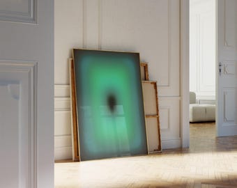 Kolorowy plakat Aura Gradient Wall Art Nowoczesny wydruk Aura Abstrakcyjny wydruk gradientowy Trippy Wall Art Modna sztuka ścienna Cyfrowe pobieranie AURA-082