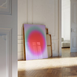 Aura Poster Colorful Aura Wall Art Modern Aura Prints Gradient Aura Print Spiritual Aura Abstract Art Print Trendy Wall Art Digital Download