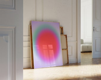 Aura Poster Colorful Aura Wall Art Modern Aura Prints Gradient Aura Print Spiritual Aura Abstract Art Print Trendy Wall Art Digital Download