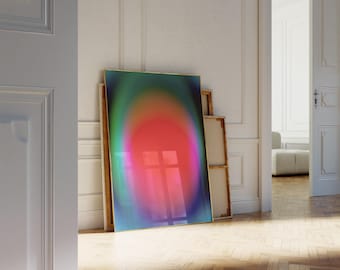 Gradient Wall Art Colorful Aura Poster Modern Aura Print Trippy Wall Art Trendy Print Gradient Print Trendy Wall Art Prints Digital Download
