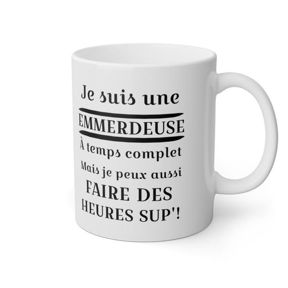 Mug Humour Noir 'Je Vous Emmerde. Cordialement' - Céramique - Cadeau Décalé - Marque BRUHLE CREATIONS