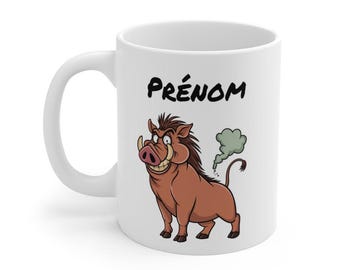 Funny Boar Mug - 325ml Cartoon Ceramic Mug - Original Funny Gift