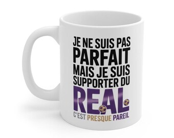 Real Madrid Mug Not Perfect But Real Madrid Supporter Mug Funny Football White Purple