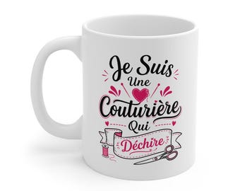 "I'm an Awesome Seamstress" Mug – Humorous Sewing Mug – Original Gift Idea for Passionate Sewing Artists