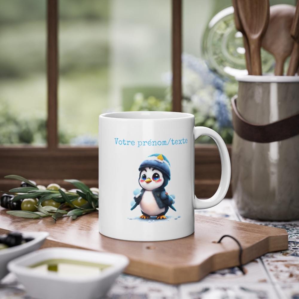 Cadeau Personnalisé De Tasse De Pingouins Pour L'enfant