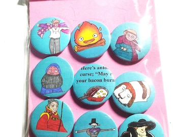 Howl's Moving Castle Pinback Button Pack