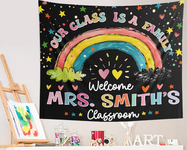 Tapestry Scool Custome Name Teacher Classroom Tapestry, Teacher Classroom Decor Wall ...