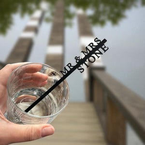 Custom Wedding Drink Stirrers, Signature Drink, Personalized Cocktail Bar Stir Sticks, Cocktail Bar Accessories Wedding Tags Party Sticks