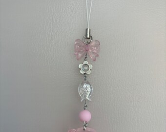 Handmade Cute Pink Shark Sharky Phone Charm