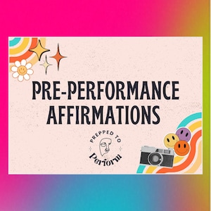Afirmaciones previas a la actuación / Tarjetas motivacionales imprimibles para actores / Aumente la confianza y calme los nervios / Autocuidado digital para artistas