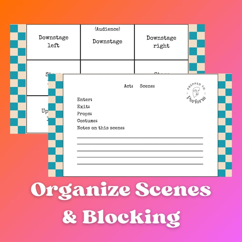 Digital Blocking Maps for Actors & Directors | Printable Scene Planner ...