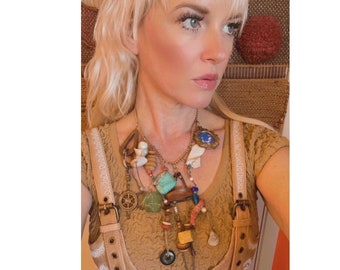 Handmade Statement Necklace Sustainable Jewelry Eclectic