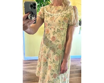 Vintage Jessica McClintock Dress Cottagecore Clothing Teen Clothes
