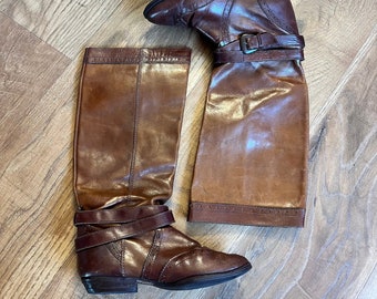 Vintage Leather Riding Boots Enzo Angiolini Size 5.5