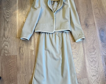 1990s Louis Feraud Two Piece Skirt Suit 26 waist