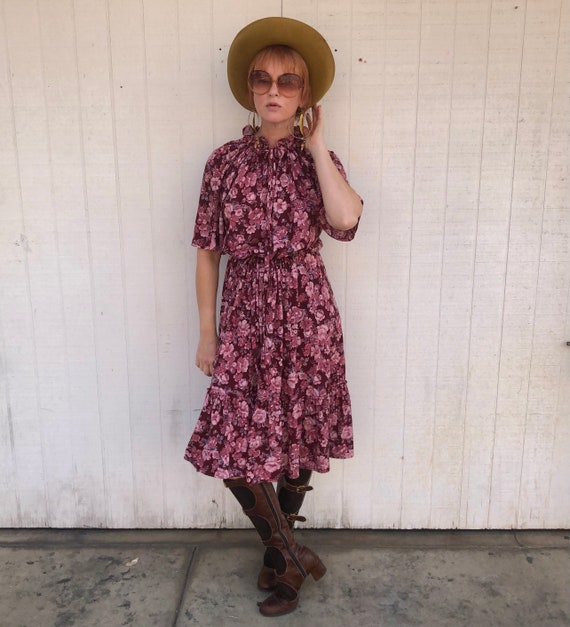Vintage Prairie Dress Comfy Clothes 80s Clothing F