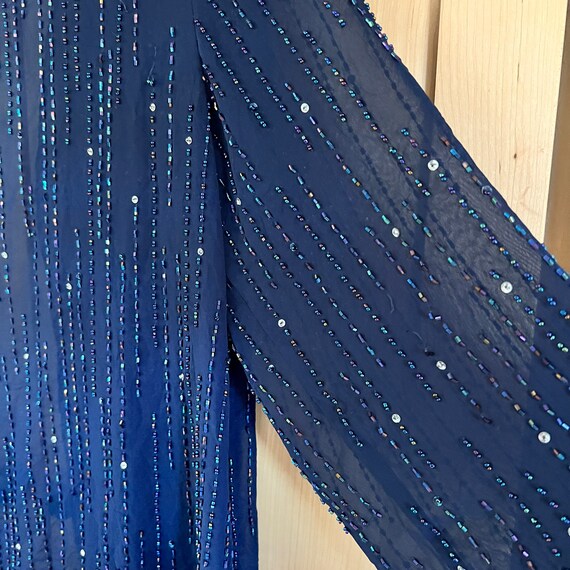 Vintage Sheer Beaded Kimono Jacket Festival Clothing … Gem