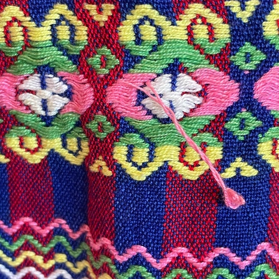 Vintage Embroidered Mini Dress Southwestern Cloth… - image 6