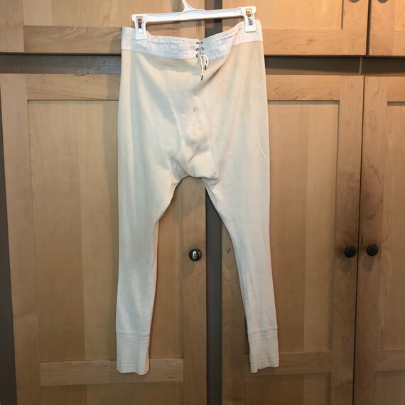 1940s French Long Johns Thermal Pants Fit Womens X