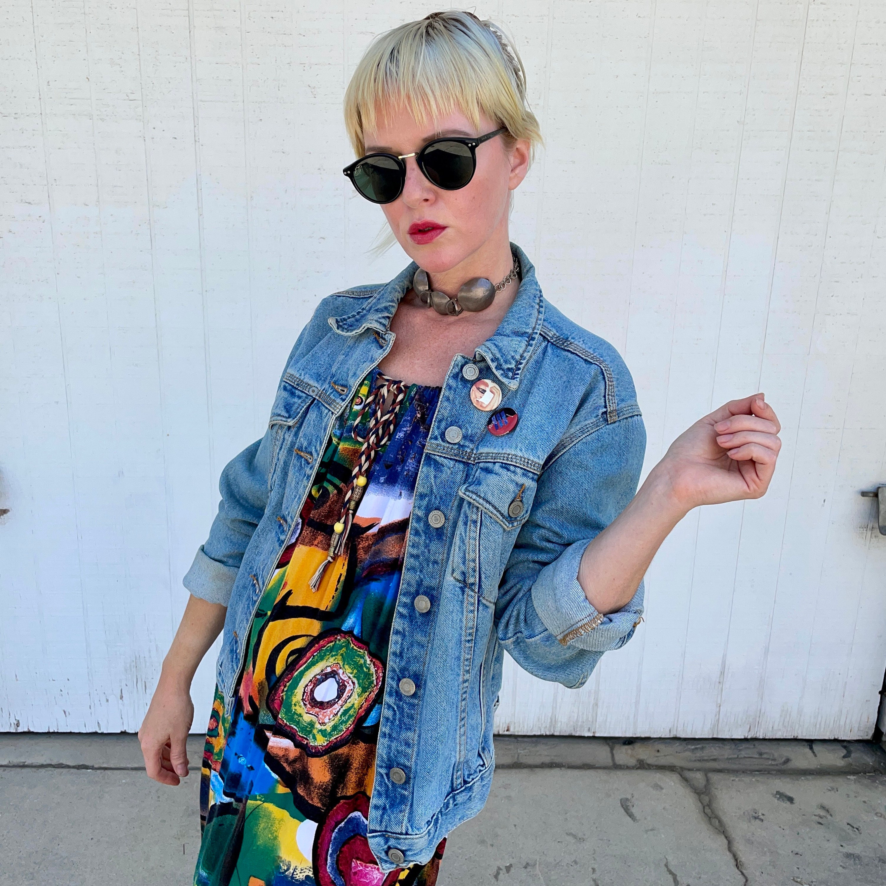 oversized 90s denim jacket