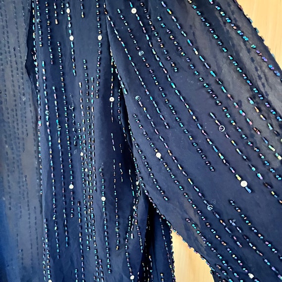Vintage Sheer Beaded Kimono Jacket Festival Clothing … Gem
