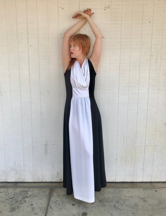 Vintage 70s Maxi Dress Disco Clothing 1970s Clothe