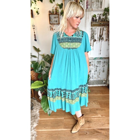 Vintage House Dress Loungewear Indian Cotton Dresses - Etsy Canada